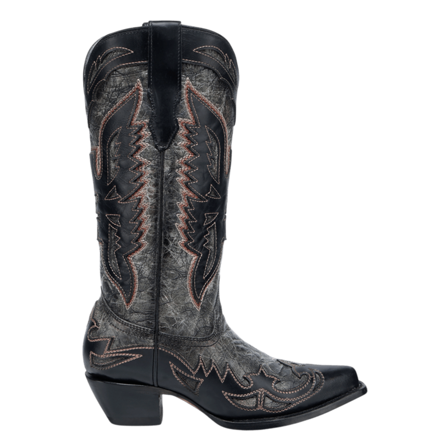 Corral Ladies Black Eagle Overlay & Embroidery Western Boot A4888