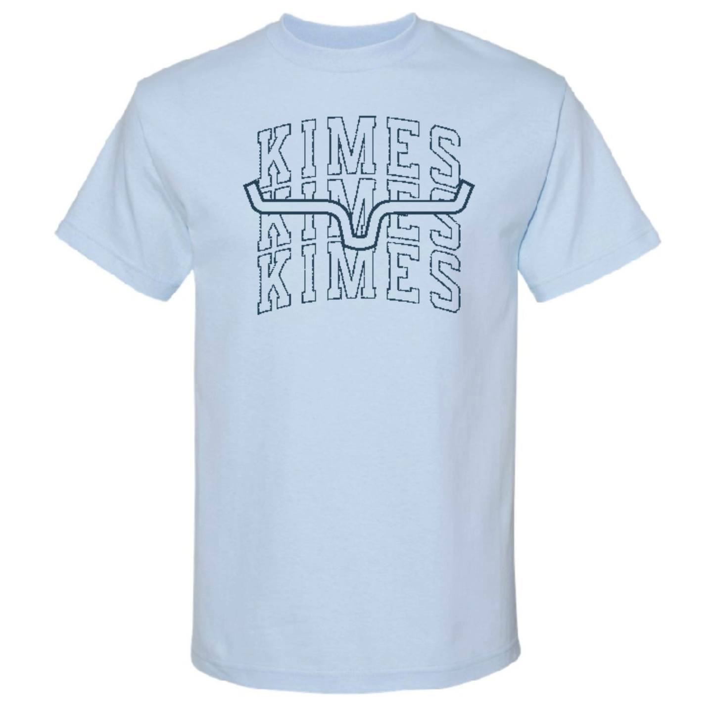 Kimes Ranch Ocean Blue Stacked Logo T-Shirt WSH0000123-BL026