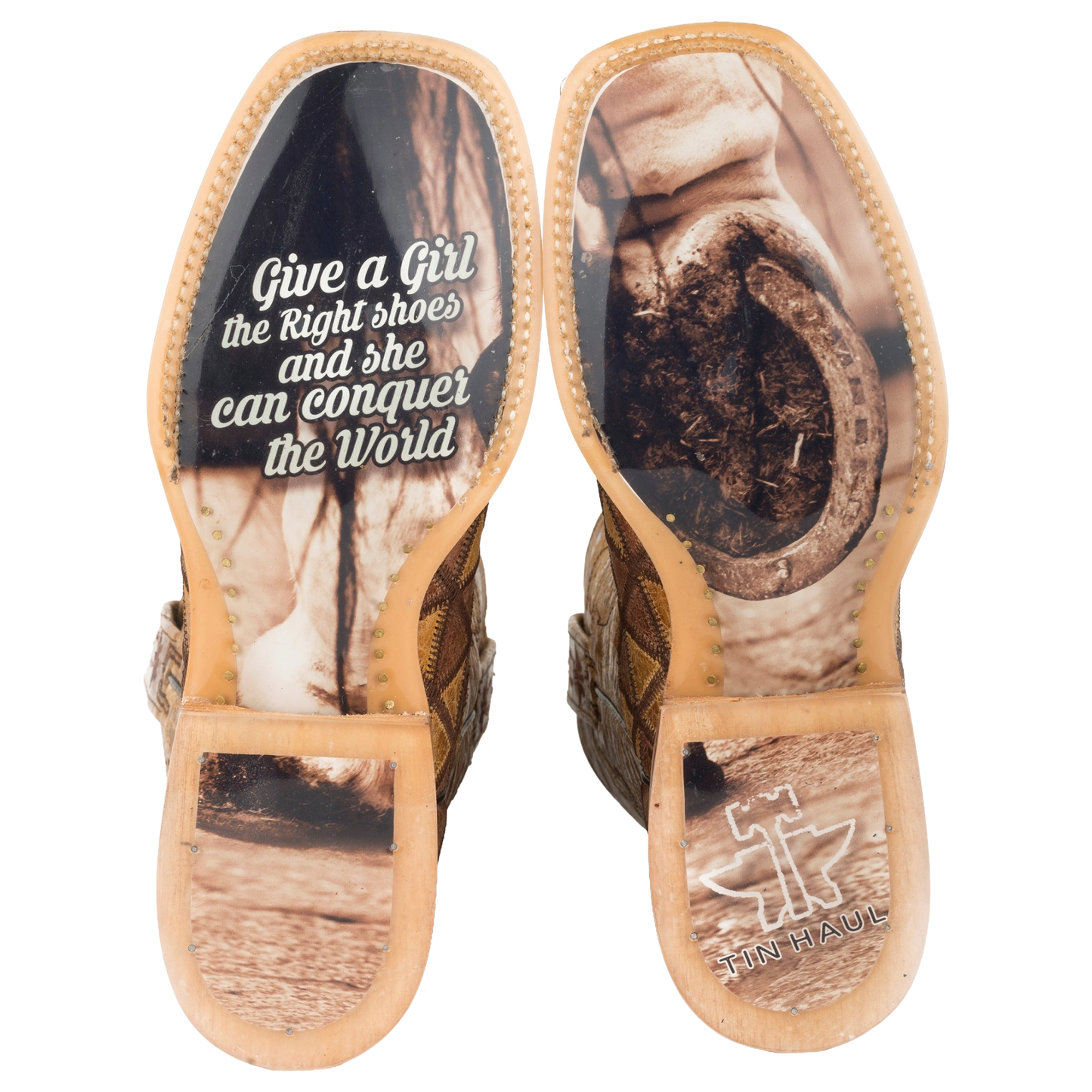 Tin Haul Ladies Don't Be Square Conquer The World Western Boot 14-021-0007-1295