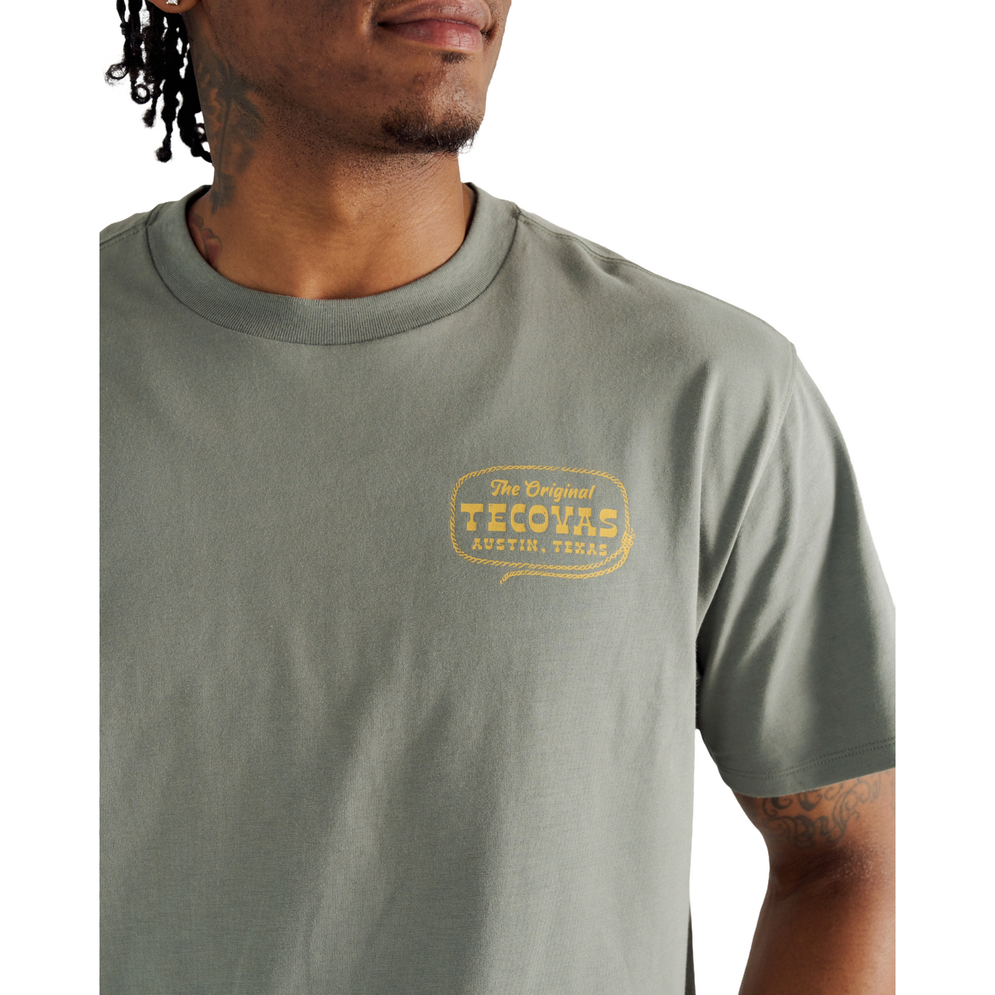 Tecovas Men's Original Rope Cactus Green Shirt 40383-CAY