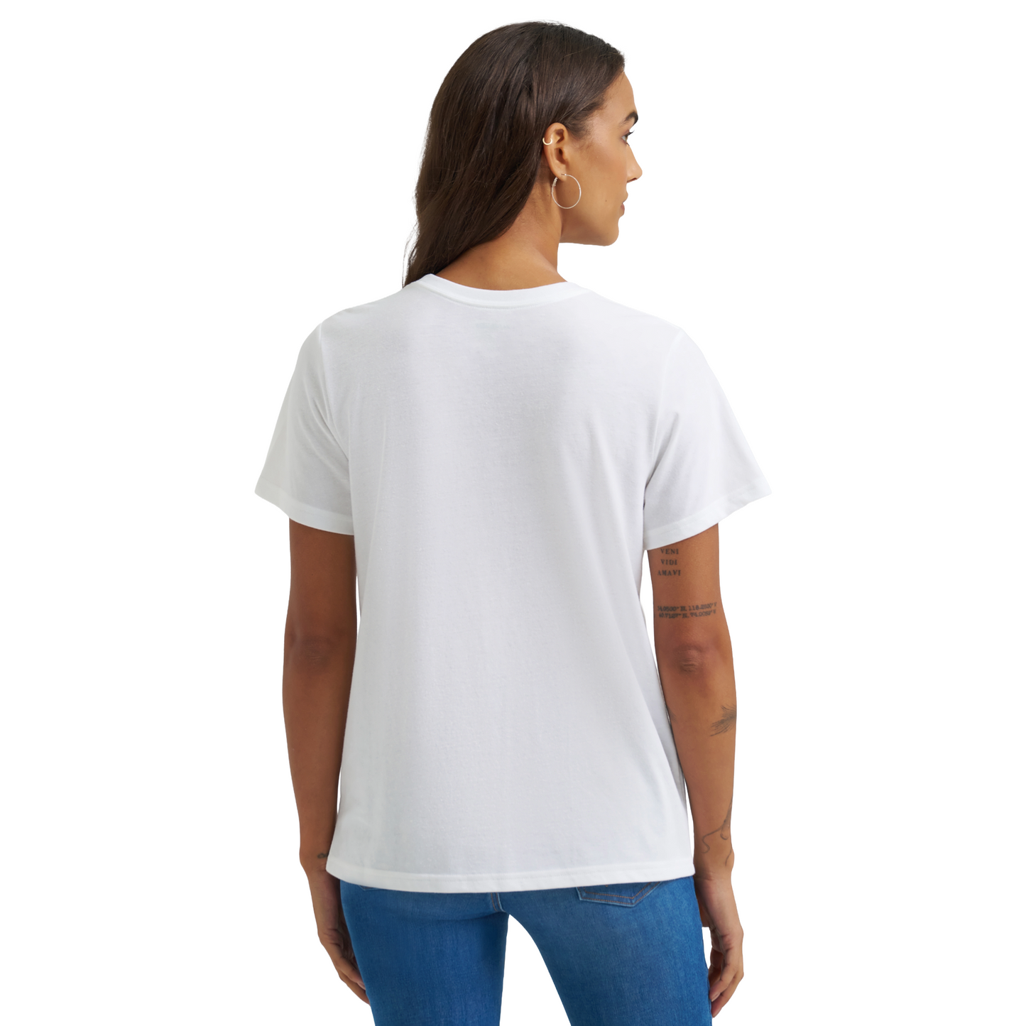 Wrangler Ladies Bright White Heather "Long Live Cowgirls" Graphic T-Shirt 112375849