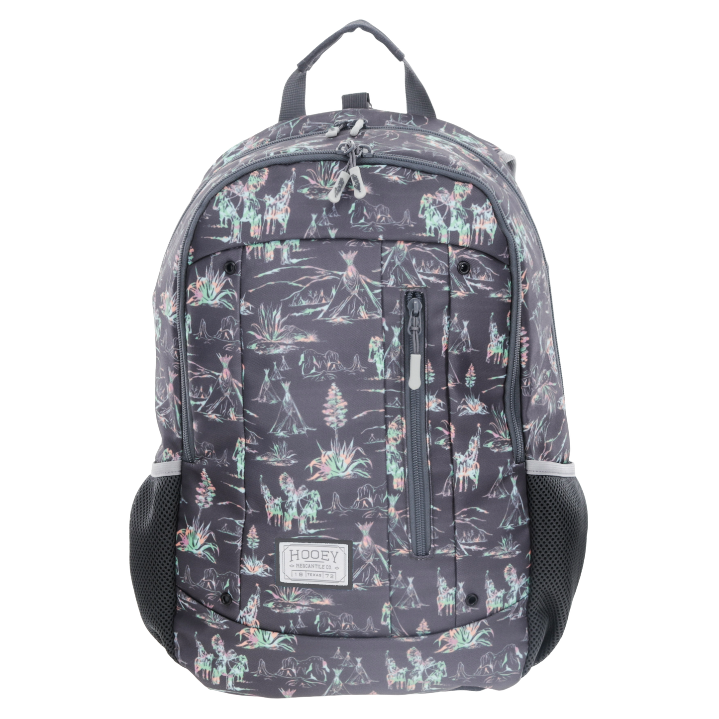 Hooey Rockstar Charcoal & Grey Print Backpack BP2602CHPR