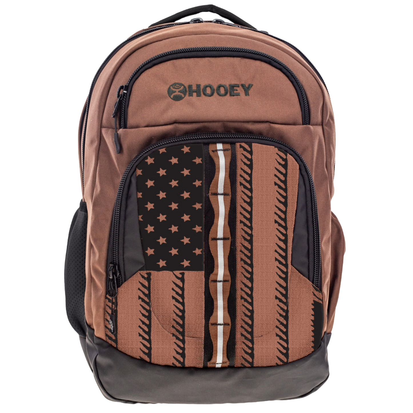 Hooey Ox Brown & Black Flag Graphic Backpack BP2603BRBK