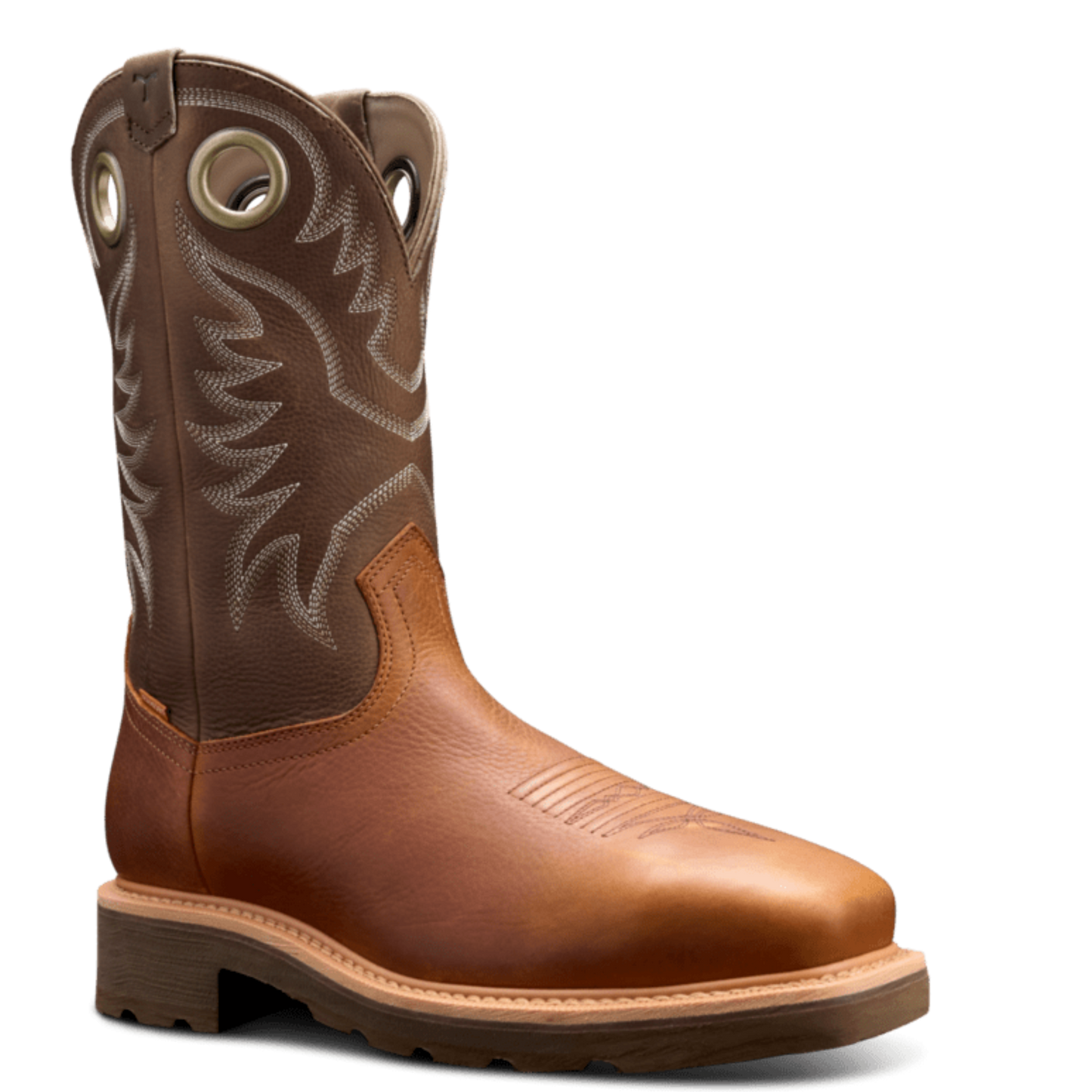 Tecovas Men's The LongHaul Saddle & Fossil Waterproof Composite Toe Work Boot 11144-RST