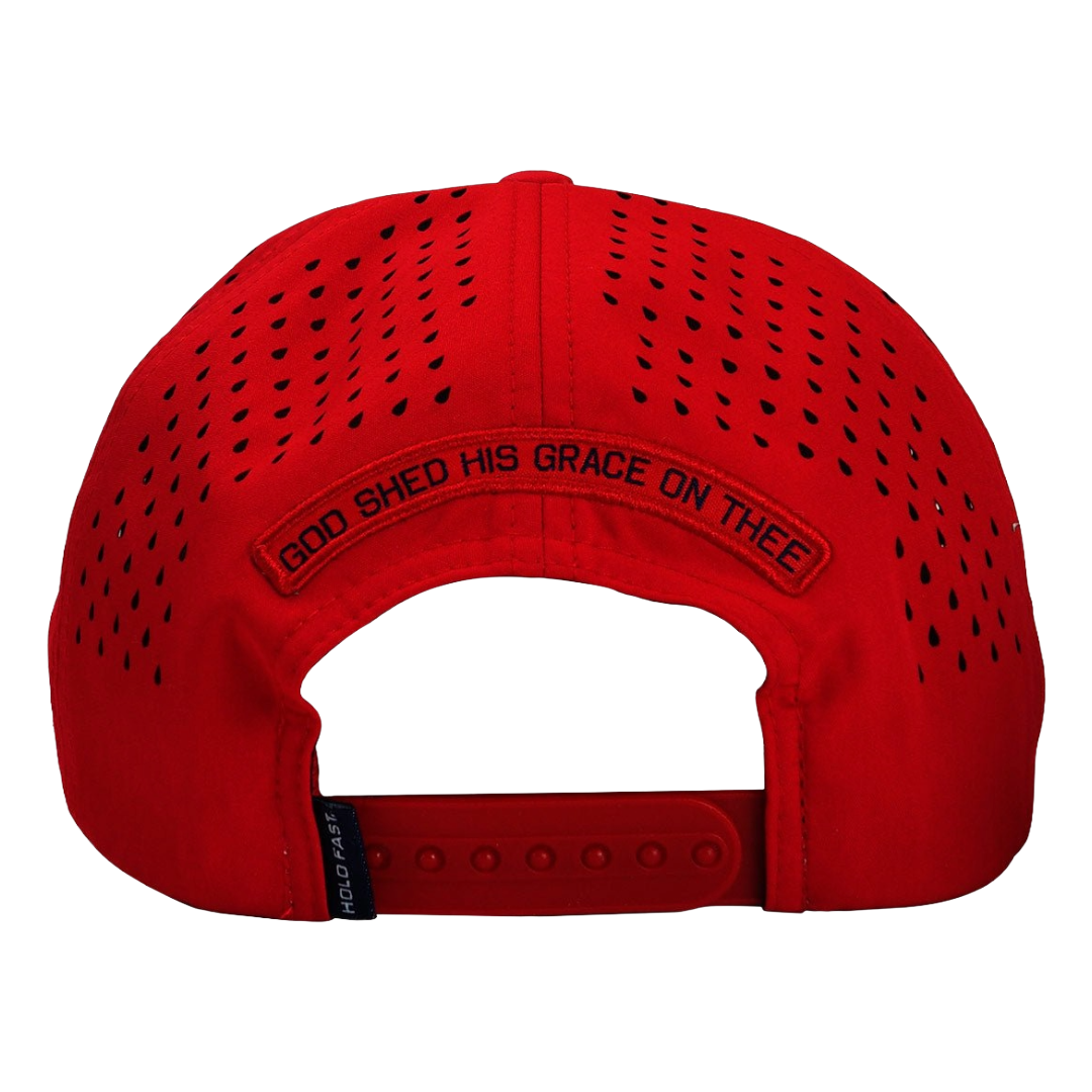 Hold Fast USA Strong Red Perforated Trucker Cap HFC5334