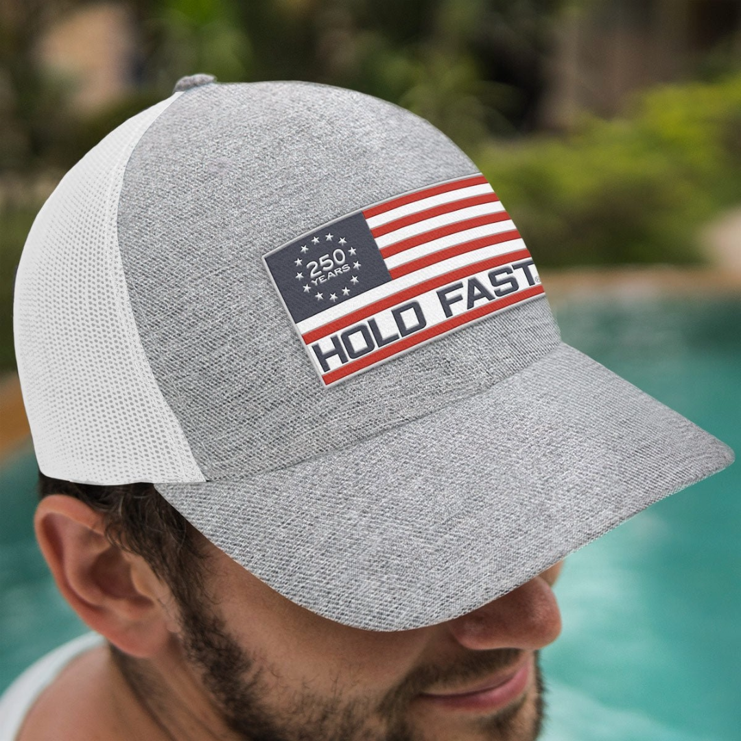 Hold Fast Heathered Flag Grey Trucker Cap HFC5335
