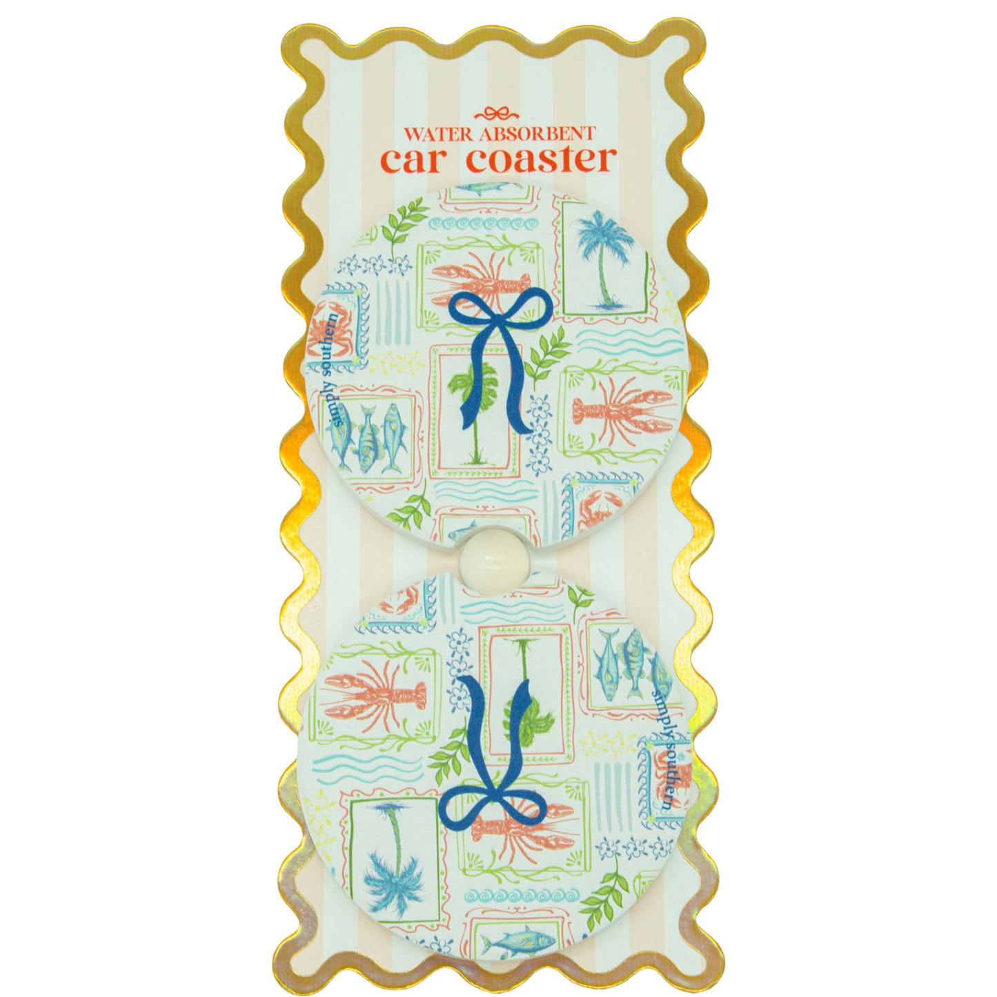 Simply Southern 2 Pack Lobster Car Coasters 0126-CC-SET-LOBSTER