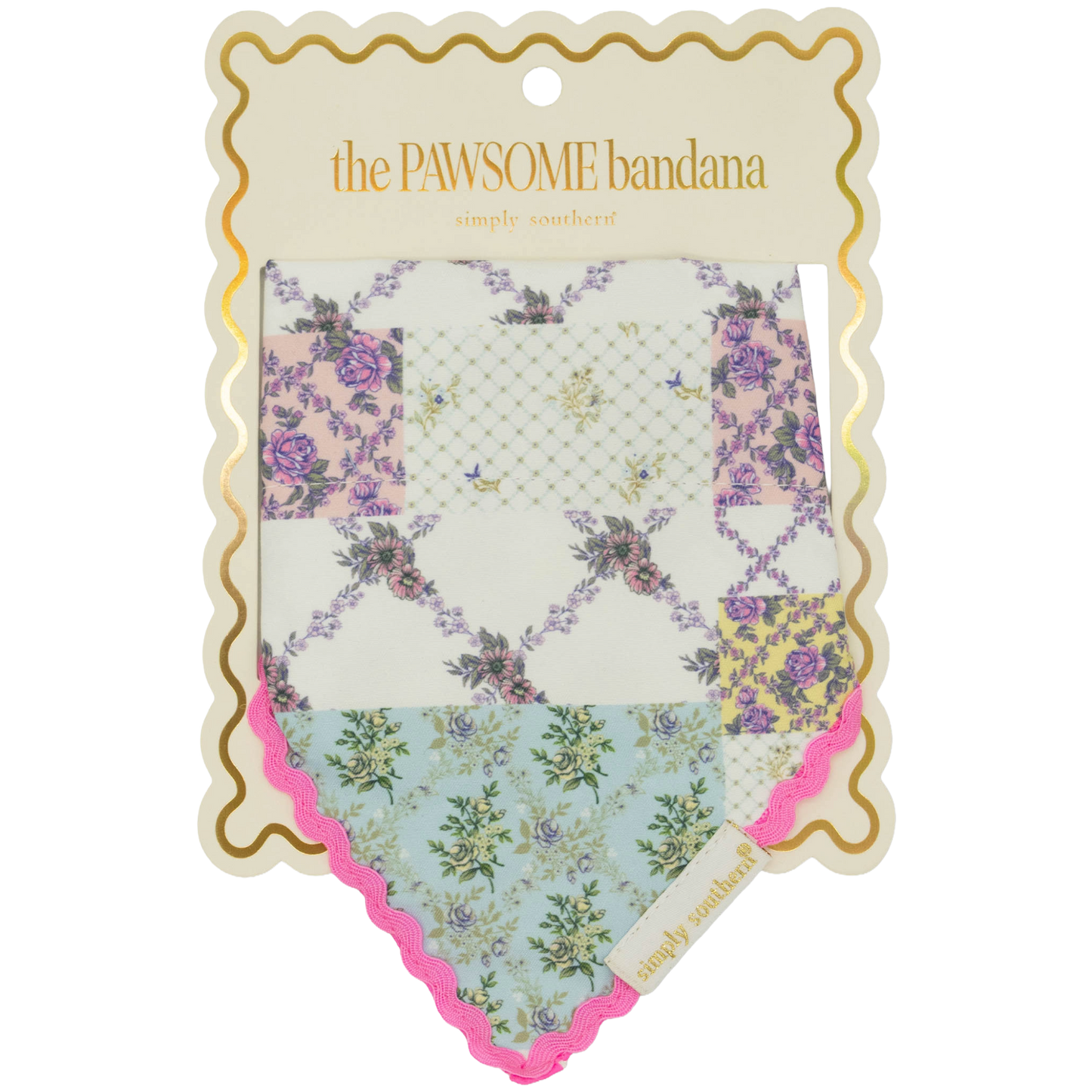 Simply Southern Triangle Patch Pet Bandana 0126-PET-BNDN-PAWSOME-TRLPTCH