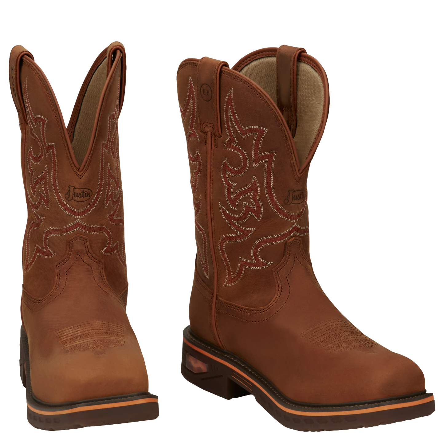 Justin Men's Resistor Russet Brown 11" Waterproof Nano Comp Toe Work Boot CR4016