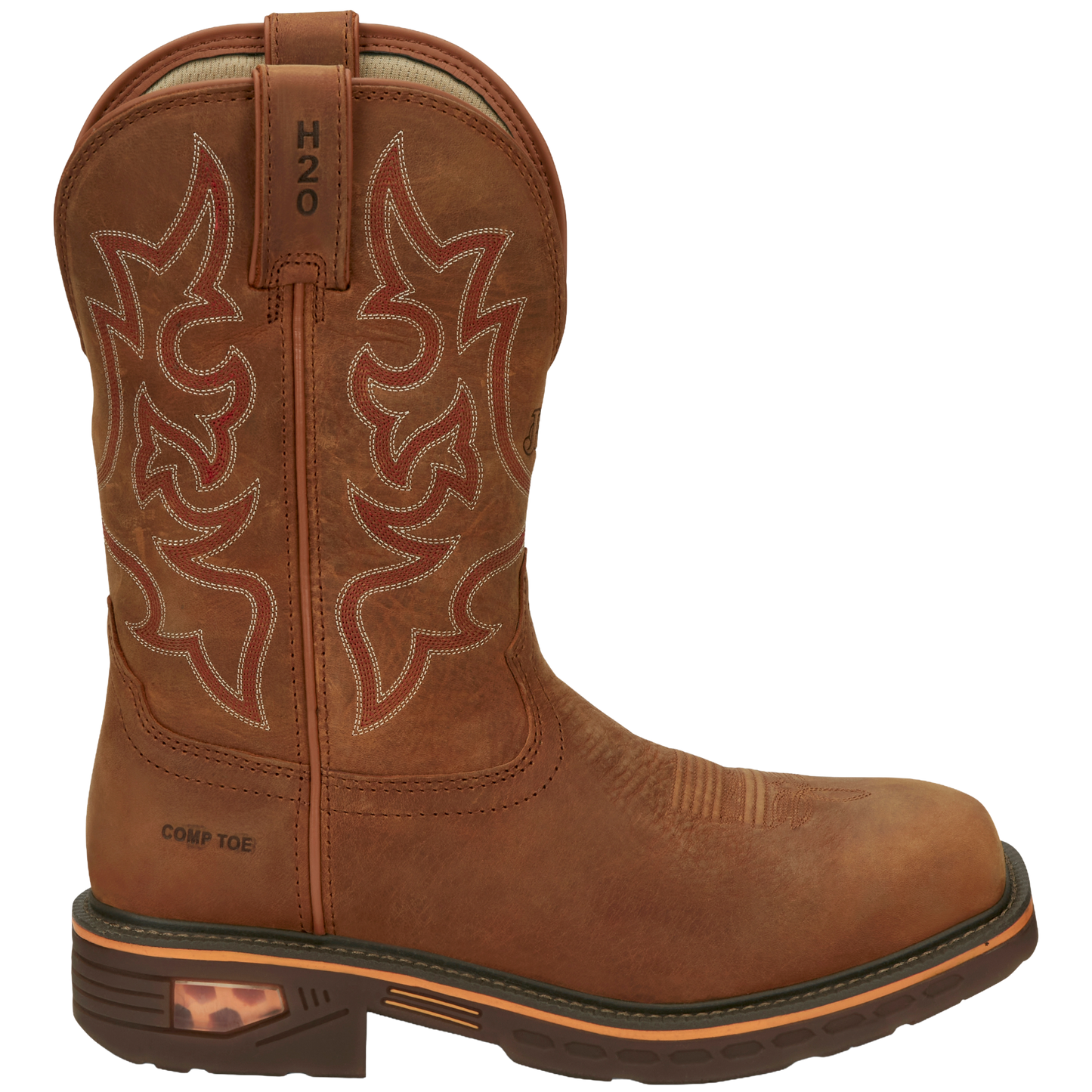 Justin Men's Resistor Russet Brown 11" Waterproof Nano Comp Toe Work Boot CR4016
