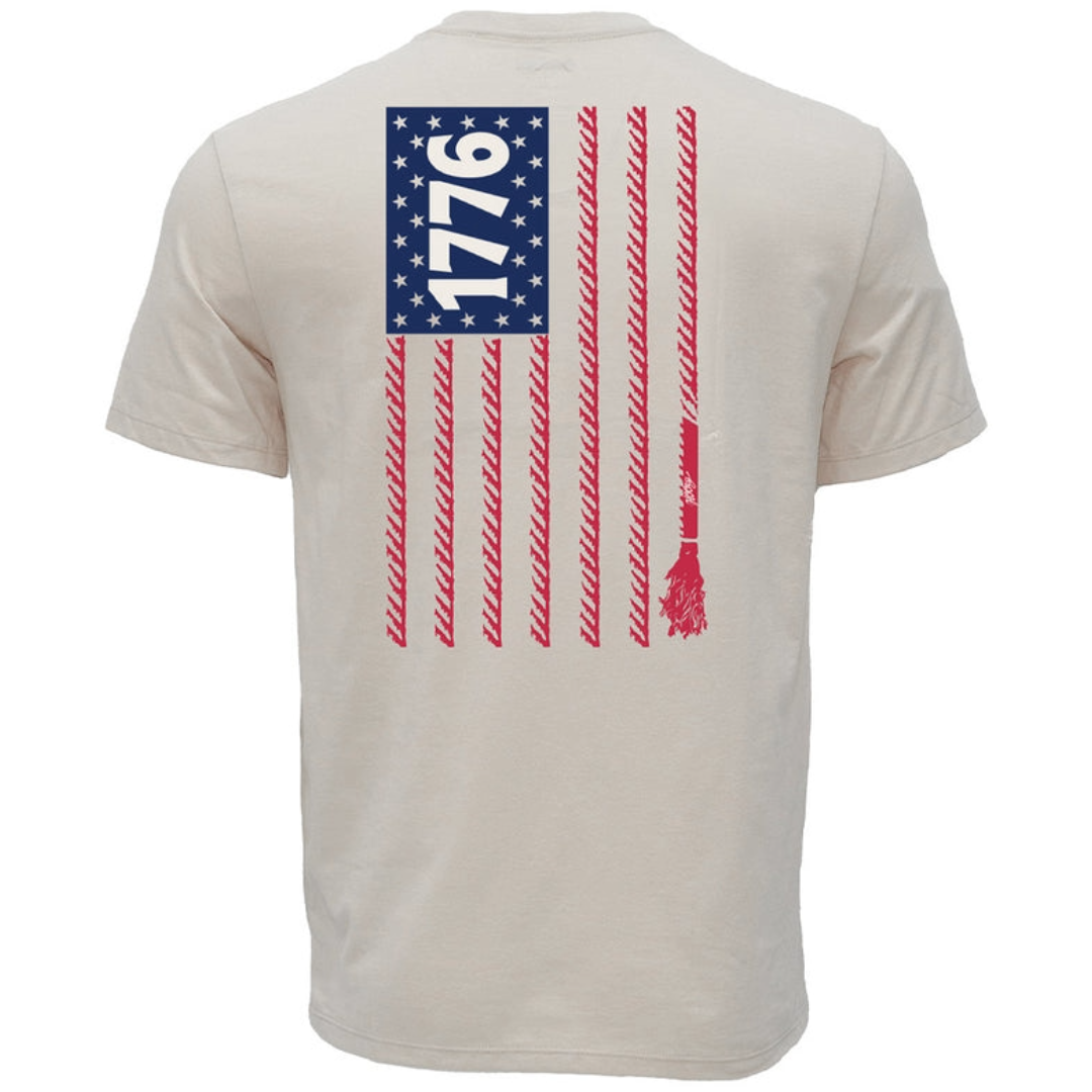 Hooey Youth '1776' Cream Flag Graphic T-Shirt HT2671CR-Y