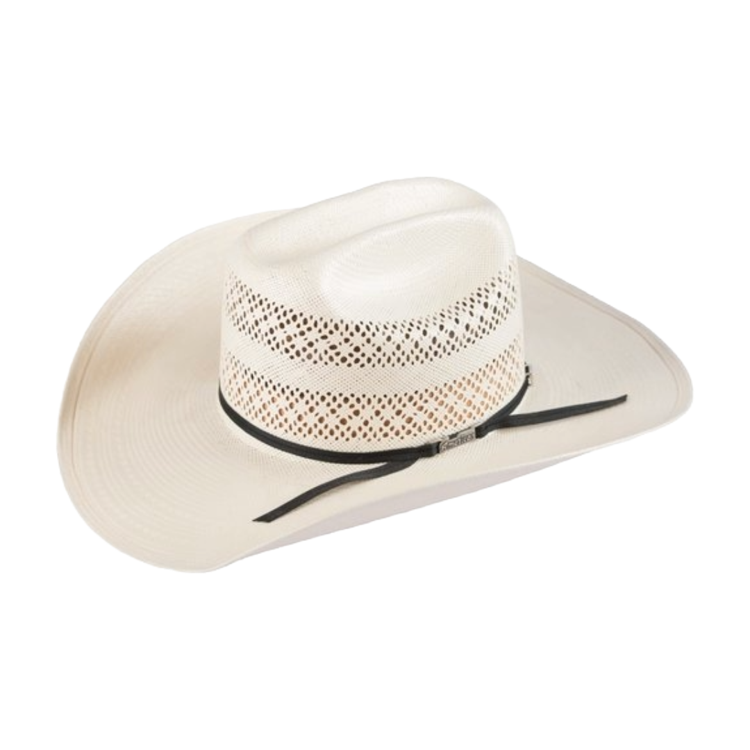 American Hat Co. Vented Ivory Straw  Cowboy Hat 6700RC-2CBLK-RC