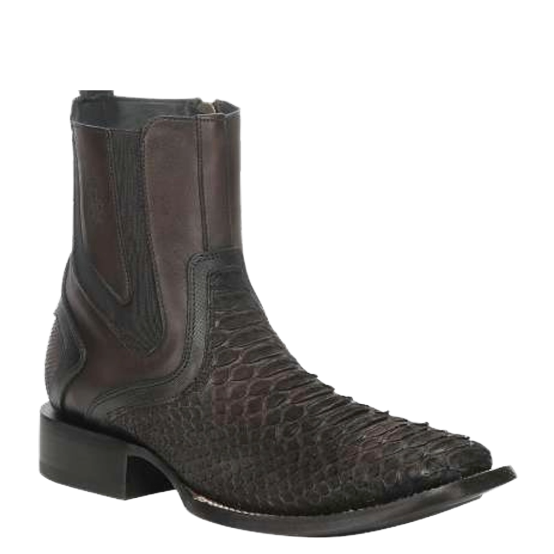 Cuadra Men's Matte Brown Python 6" Square Toe Western Boot CC284
