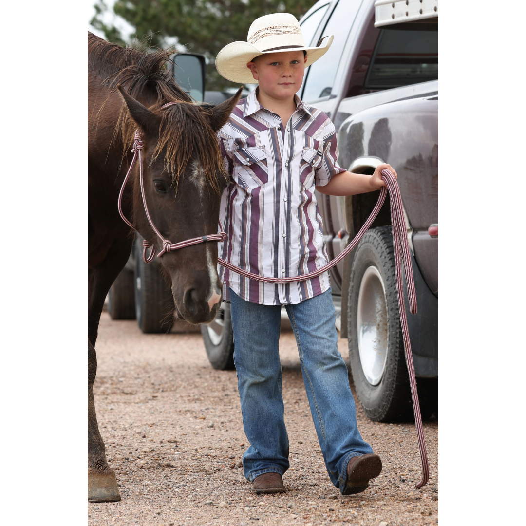 Cinch Boy's White Button Down Shirt MTW7171002