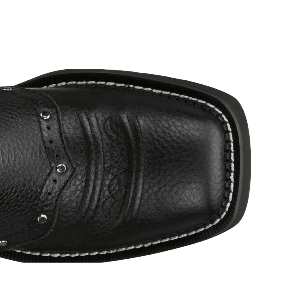 Justin Ladies Mandra Black Suede Wing & Cross Western Boot GY9977