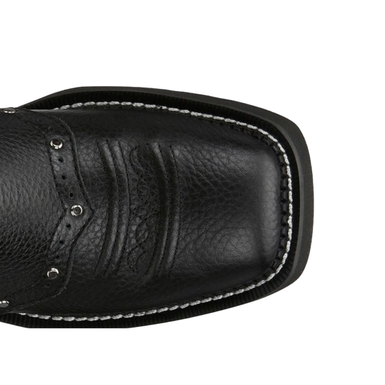 Justin Ladies Mandra Black Suede Wing & Cross Western Boot GY9977