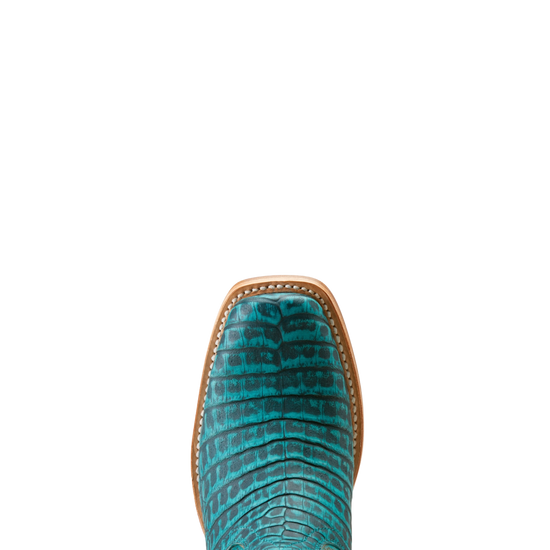 Ariat Ladies Futurity Sueded Caiman Belly Turquoise Western Boot 10050967