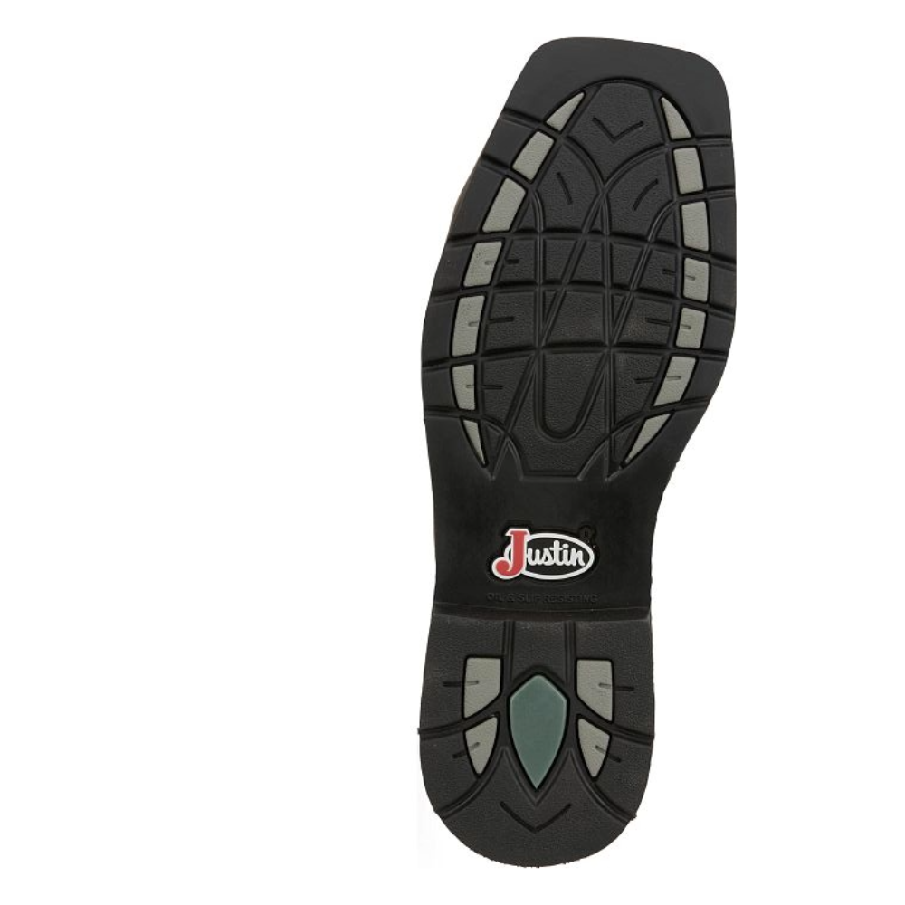 Justin Men's Driller Yam Orange Water Buffalo Western Boot SE3117