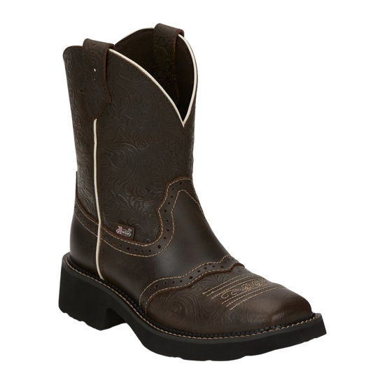 Justin Ladies Mandra Brown Water Buffalo Western Boot GY9618