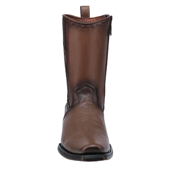 Cuadra Men's Honey Laser & Zipper Narrow Square Toe Western Boots CU851