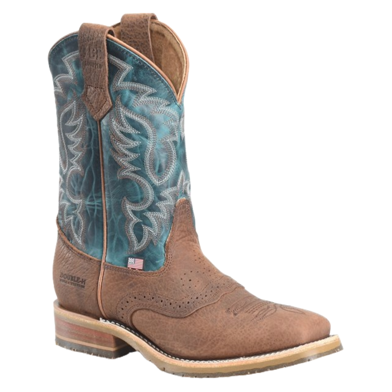 Double H Men's Union Built Roper Brown Western Work Boot DH4672