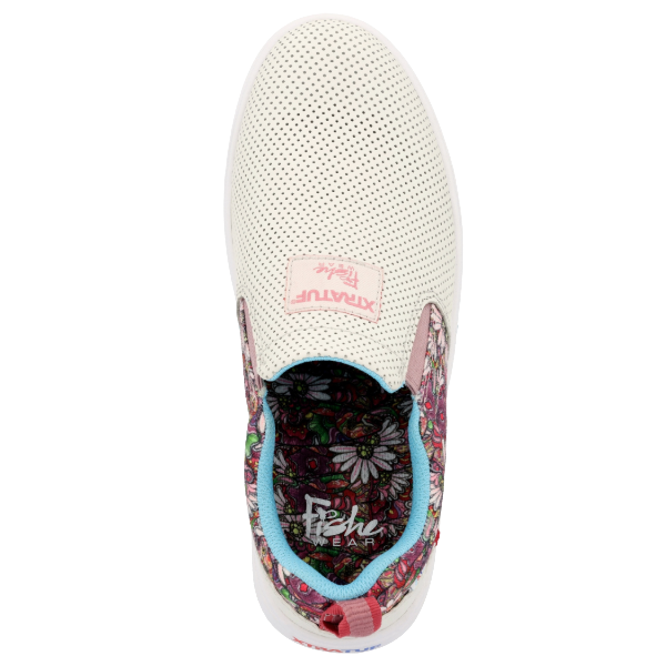 XTRATUF Ladies Sharkbyte 2.0 Eco White Onyx Multi Floral Shoes XSB2W100