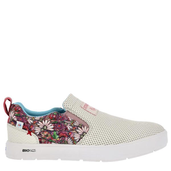 XTRATUF Ladies Sharkbyte 2.0 Eco White Onyx Multi Floral Shoes XSB2W100