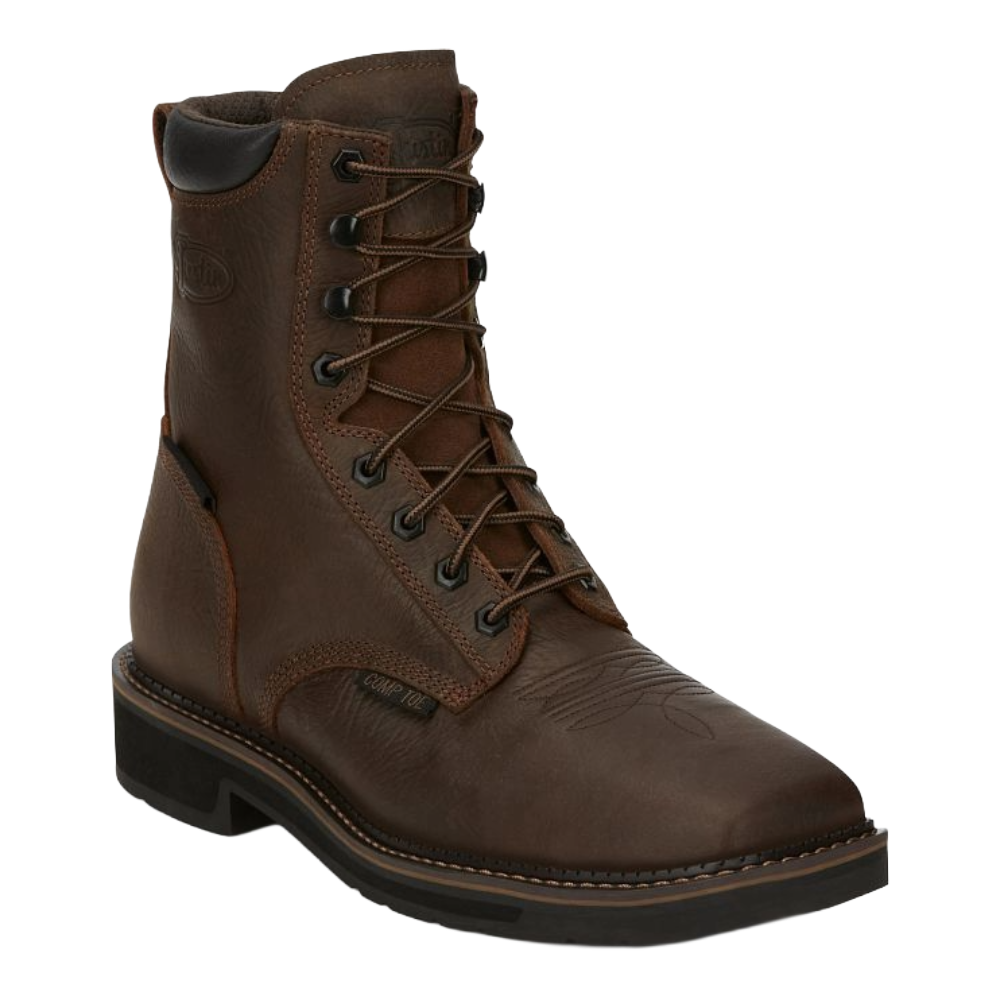 Justin Men's Driller Brown Water Buffalo Work Boot SE462