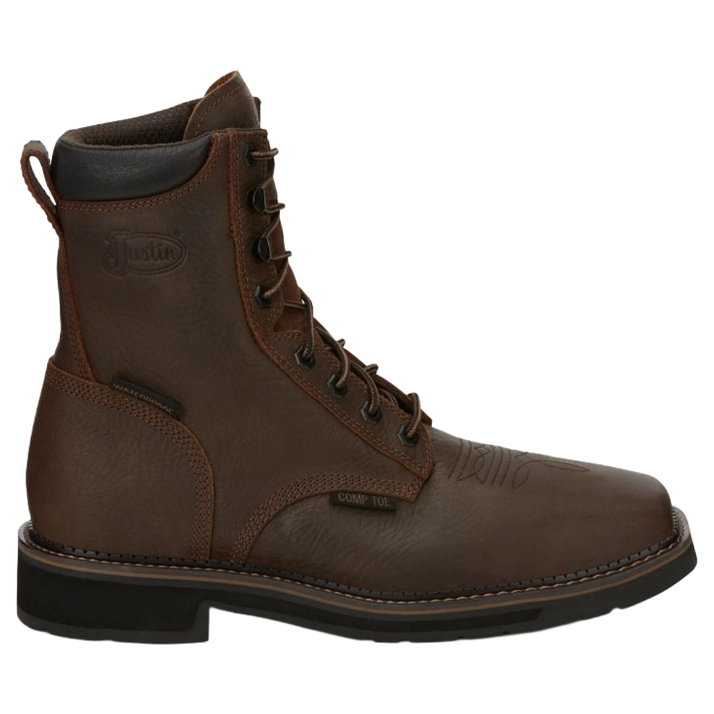 Justin Men's Driller Brown Water Buffalo Work Boot SE462