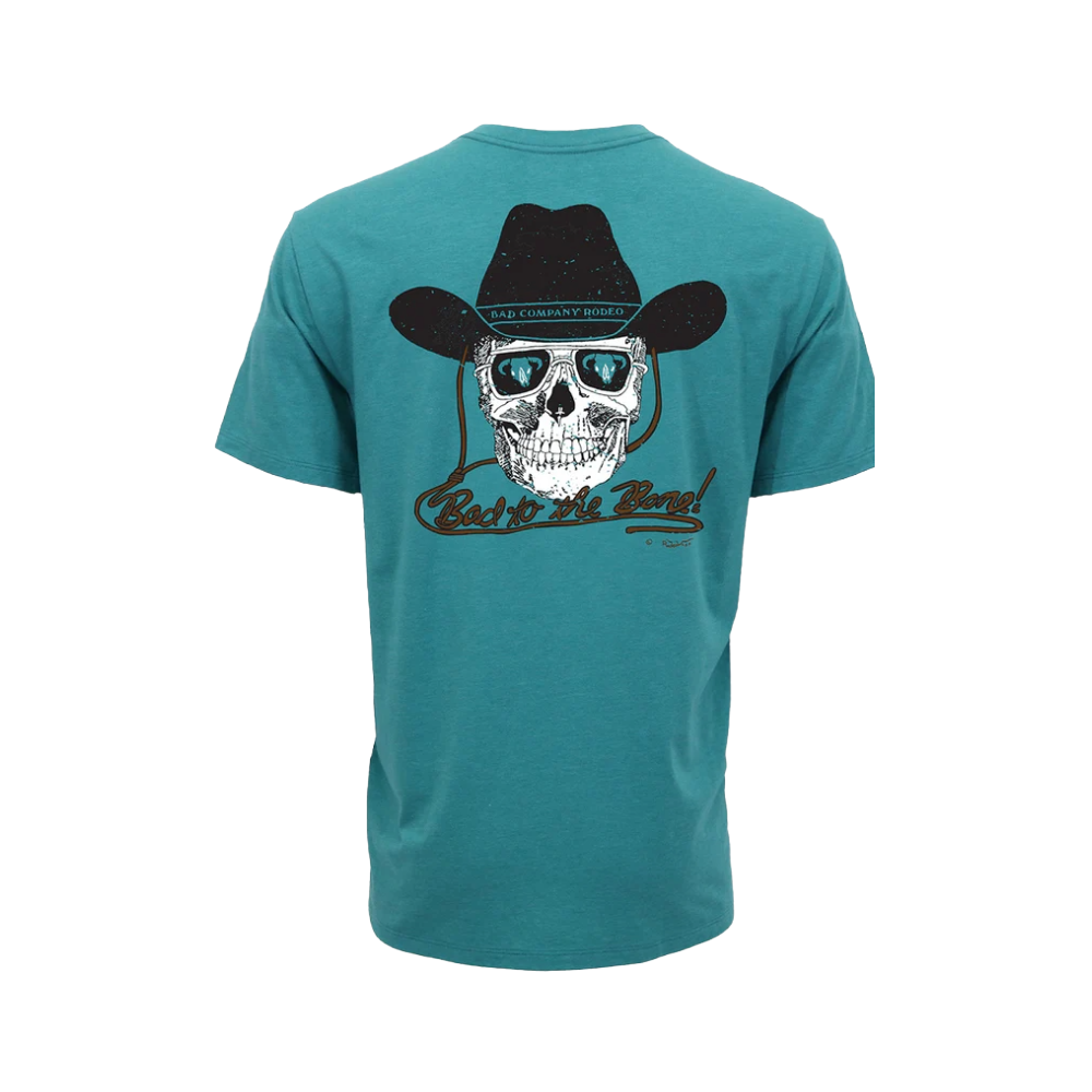 Hooey Men's Bad Company Teal 'Bad To The Bone' Graphic T-Shirt HT1835TL