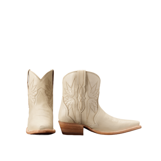 Tecovas Ladies The Lynn Western Cream Bootie 20055CRE