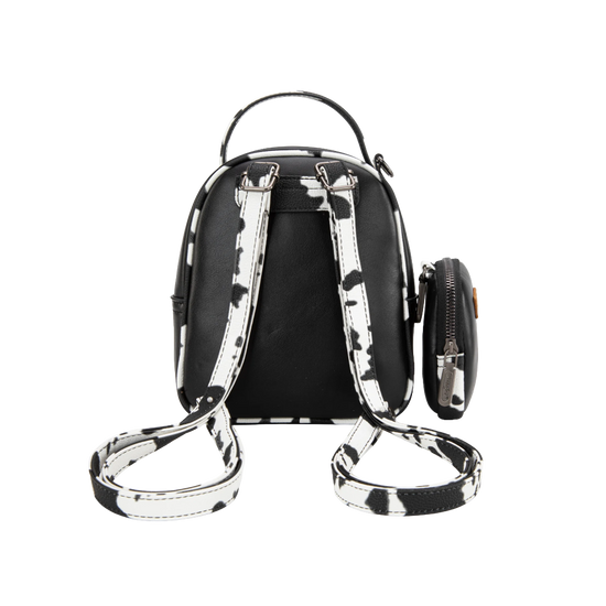 Wrangler Ladies Cow Print Mini Black Backpack WG102-8600BK