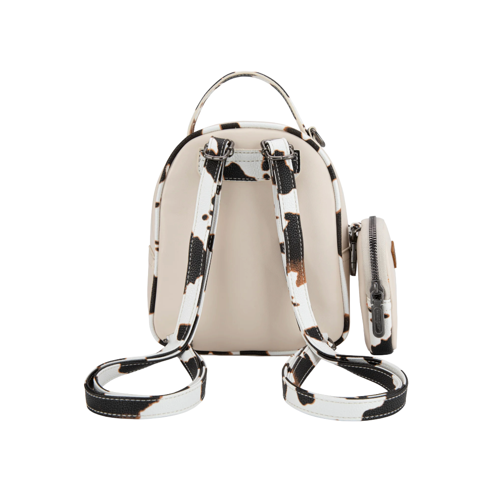 Wrangler Ladies Cow Print Tan Western Mini Backpack WG102-8600TN