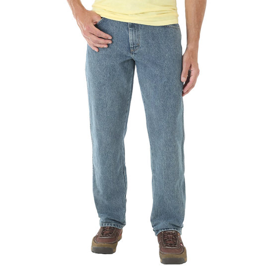 Wrangler Men's Rugged Wear® Grey Indigo Relaxed Denim Jeans 35001GI