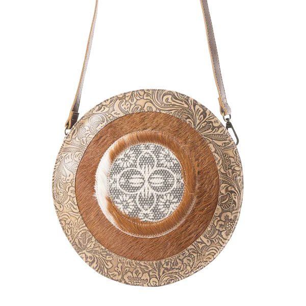 Myra Bag Brown Boho Coffee Round Shoulder Bag S-5829