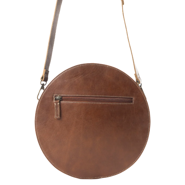 Myra Bag Brown Boho Coffee Round Shoulder Bag S-5829