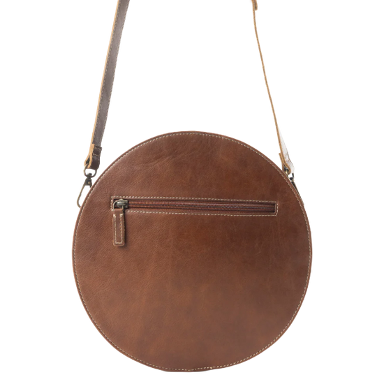 Myra Bag Brown Boho Coffee Round Shoulder Bag S-5829