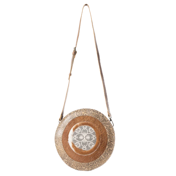 Myra Bag Brown Boho Coffee Round Shoulder Bag S-5829