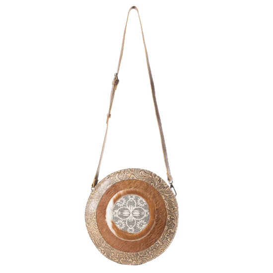 Myra Bag Brown Boho Coffee Round Shoulder Bag S-5829