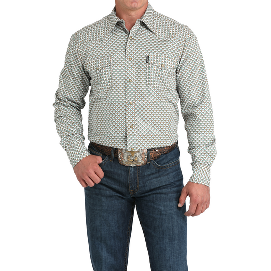 Cinch Men's Long Sleeve White Button Down Shirt MTW1303093