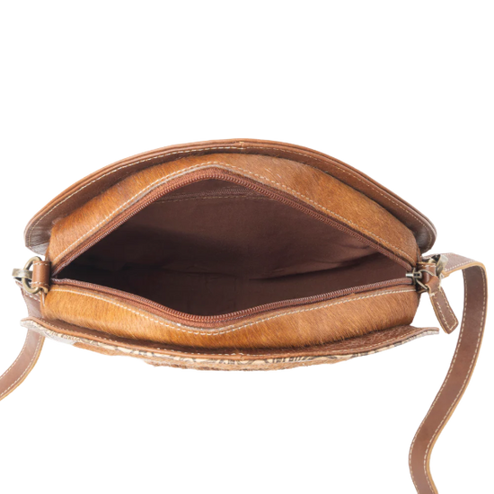 Myra Bag Brown Boho Coffee Round Shoulder Bag S-5829