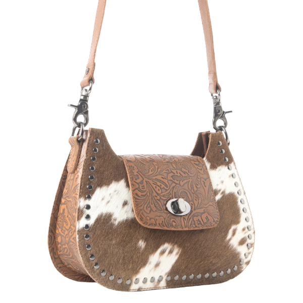 Myra Bag Highland Ridge Rustic Oak & Winter Mist Leather Bag S-12947