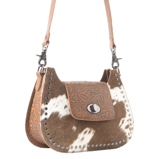 Myra Bag Highland Ridge Rustic Oak & Winter Mist Leather Bag S-12947