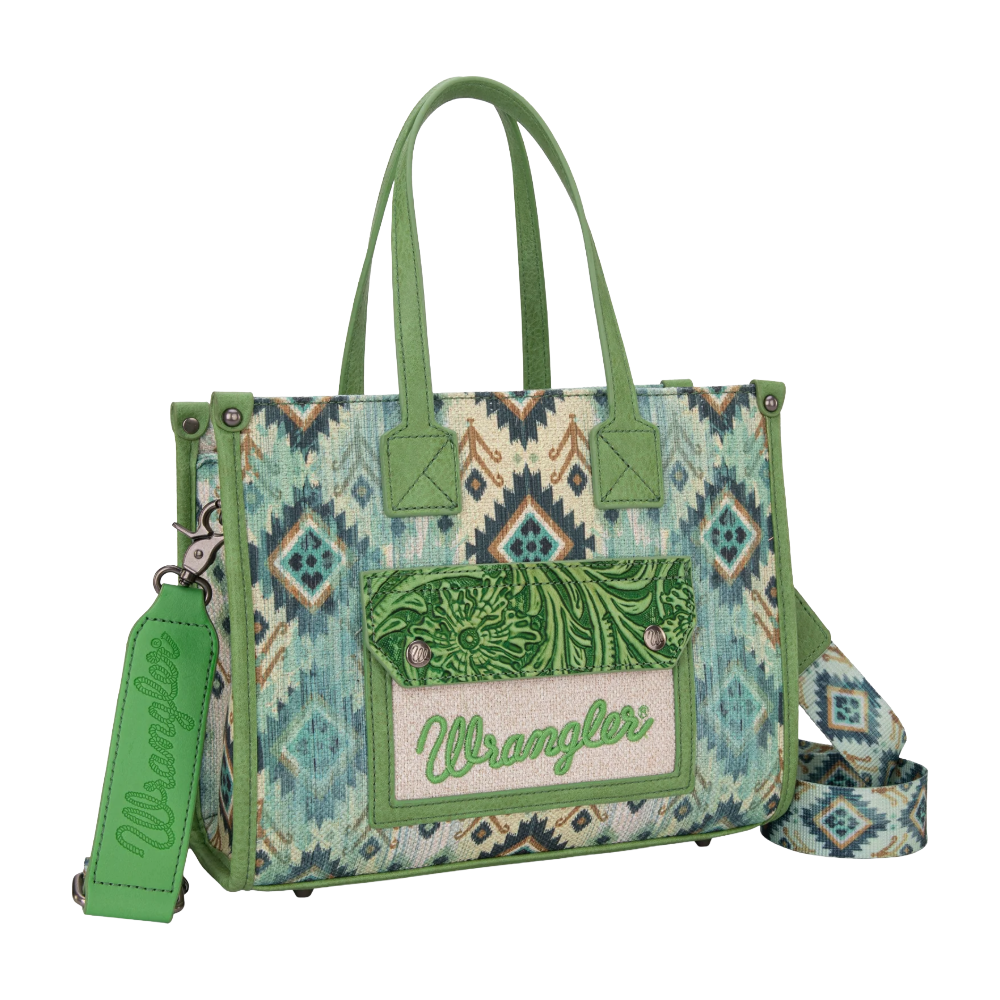 Wrangler Ladies Southwestern Concealed Carry Green Tote Bag WG130-8120SGN