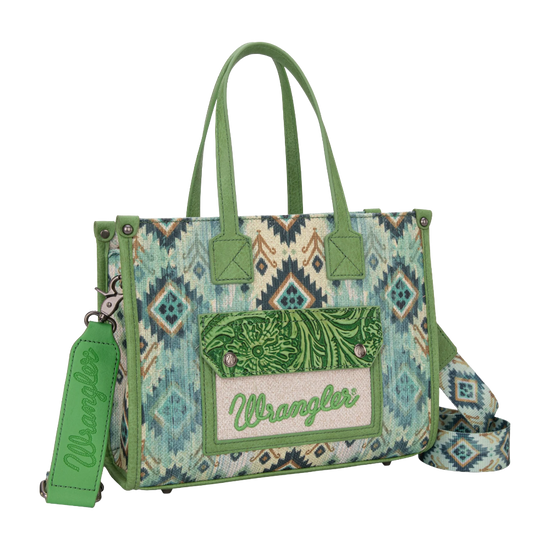 Wrangler Ladies Southwestern Concealed Carry Green Tote Bag WG130-8120SGN