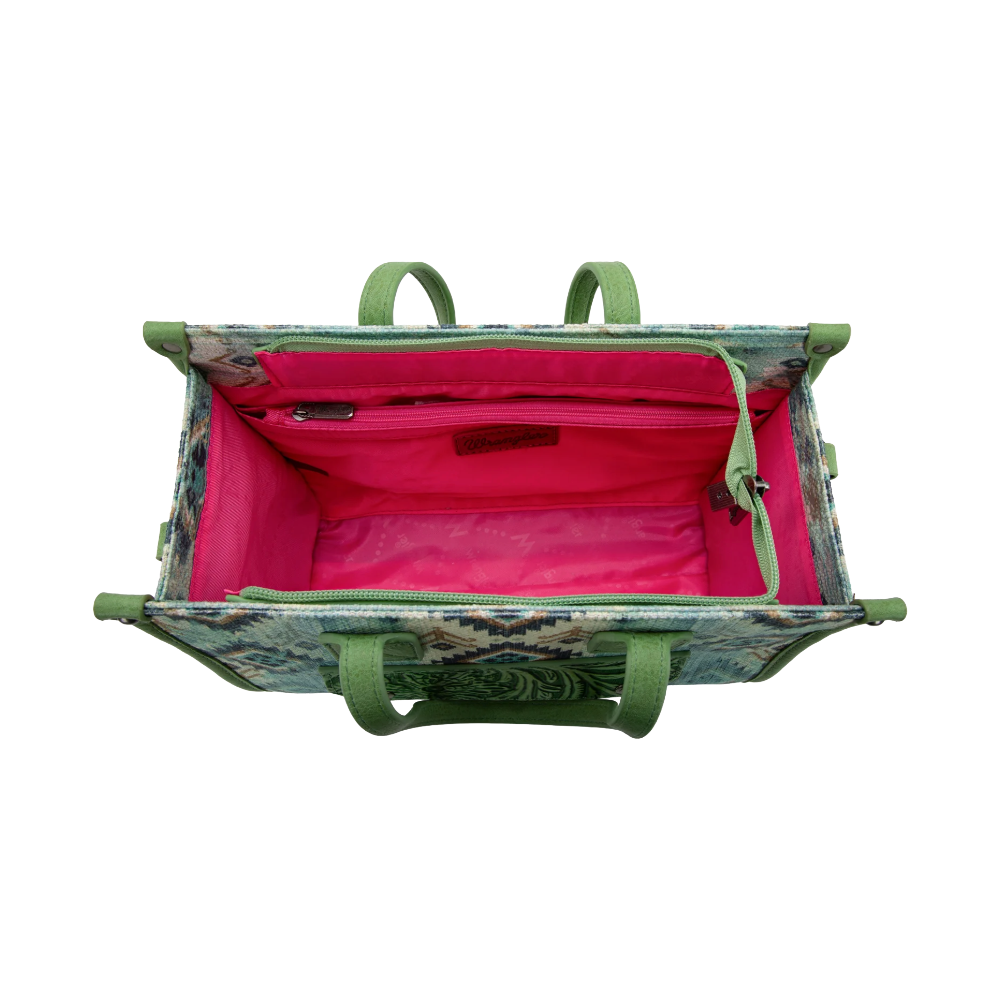 Wrangler Ladies Southwestern Concealed Carry Green Tote Bag WG130-8120SGN