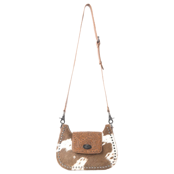 Myra Bag Highland Ridge Rustic Oak & Winter Mist Leather Bag S-12947