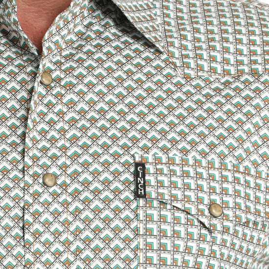 Cinch Men's Long Sleeve White Button Down Shirt MTW1303093