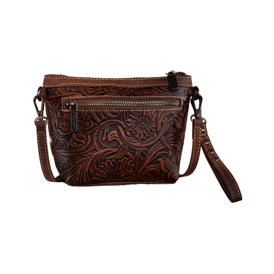 Wrangler Ladies Genuine Hair-On Cowhide Coffee Crossbody Bag WG169-1812CF