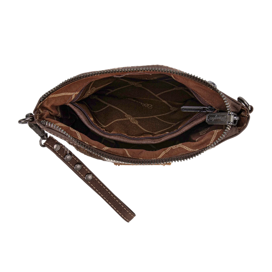 Wrangler Ladies Genuine Hair-On Cowhide Coffee Crossbody Bag WG169-1812CF